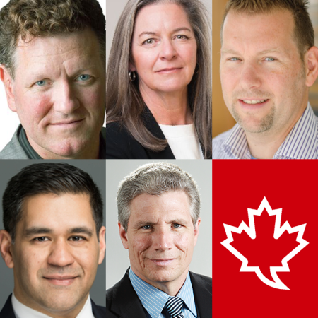 Craig Stewart (Insurance Bureau of Canada), Martha Hall Findlay (Suncor Energy Inc.), Ryan Riordan (Queen's University) and Carlyle Coutinho (Enwave), moderated by Shawn McCarthy (Sussex Strategy Group)